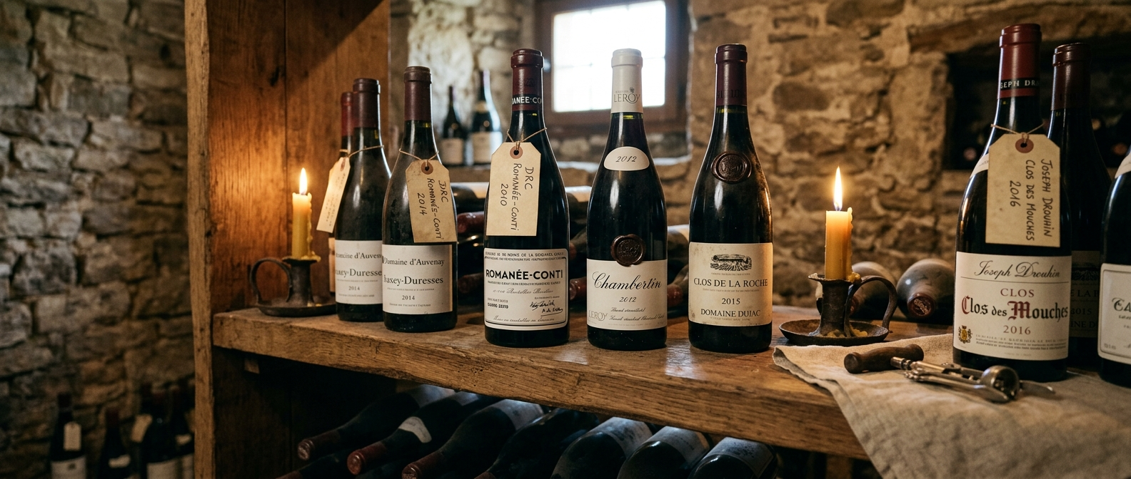 Rare Burgundy in the cellar